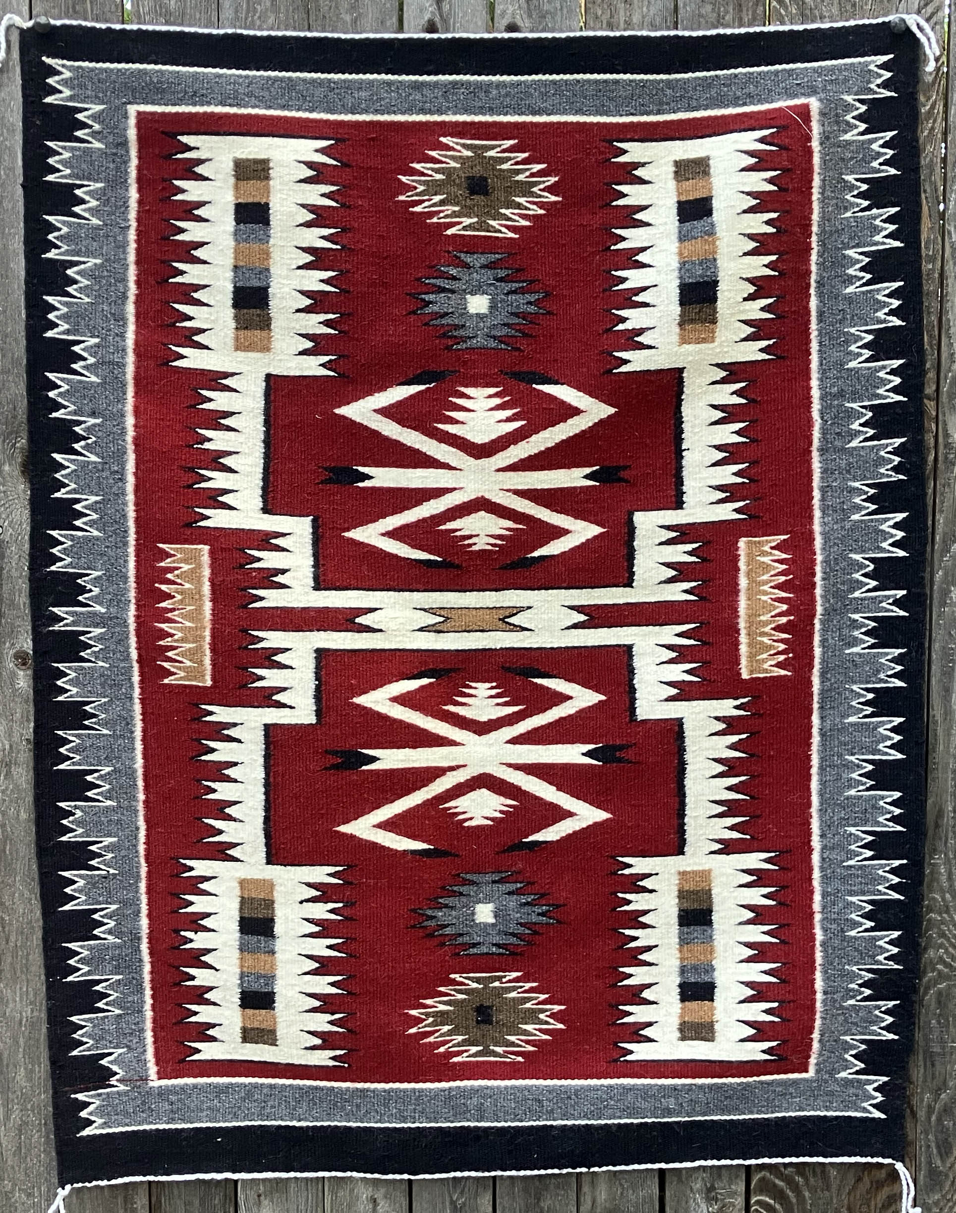 Cecelia Dee | Navajo Storm Pattern Weaving | Penfield Gallery of Indian Arts | Albuquerque, New Mexico